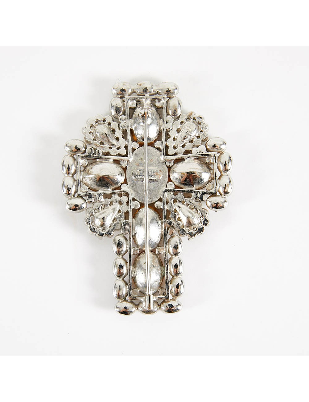 Broche VERSACE croix topaze et brillants Collector