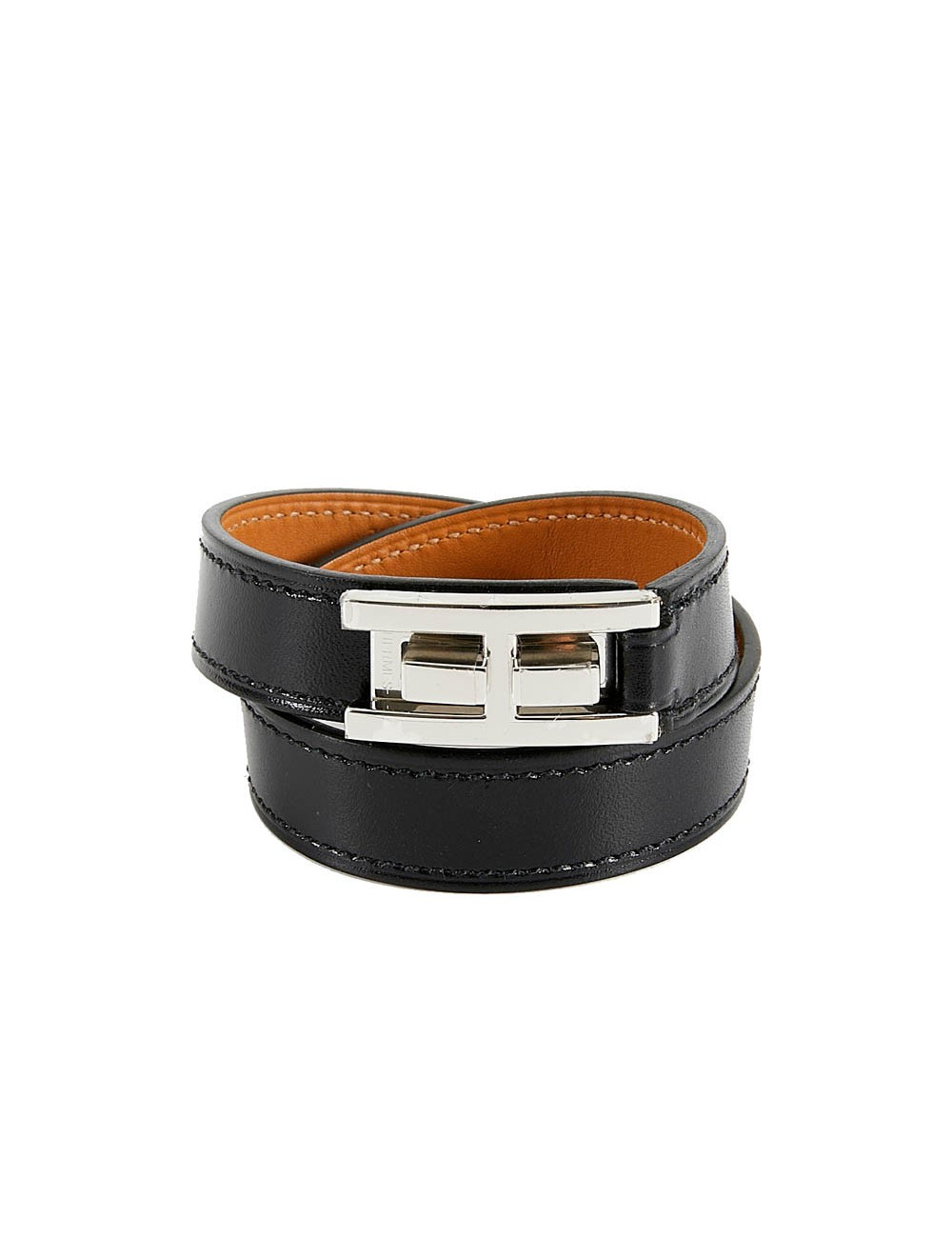 Manchette Drag HERMES veau box noir T 2