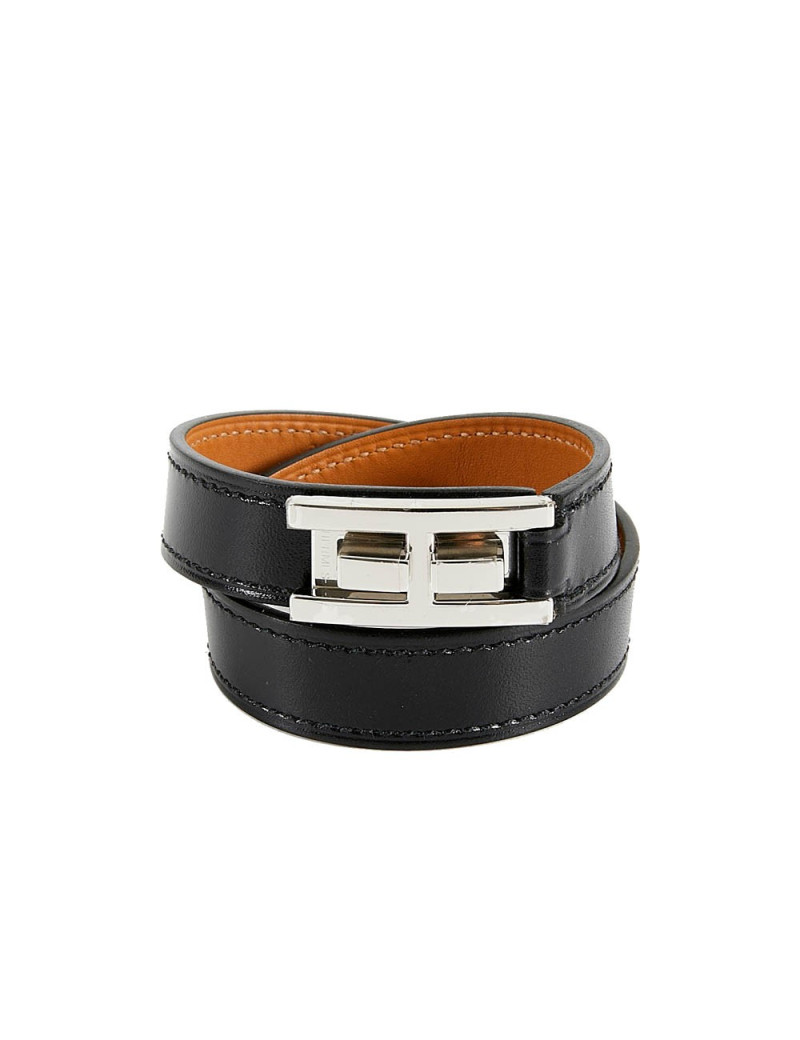 Manchette Drag HERMES veau box noir T 2