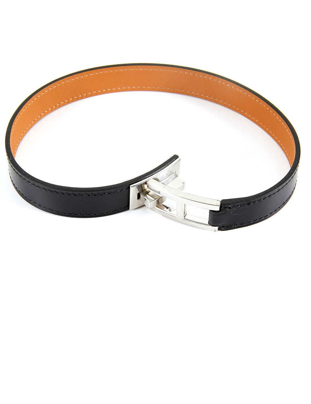 Manchette Drag HERMES veau box noir T 2