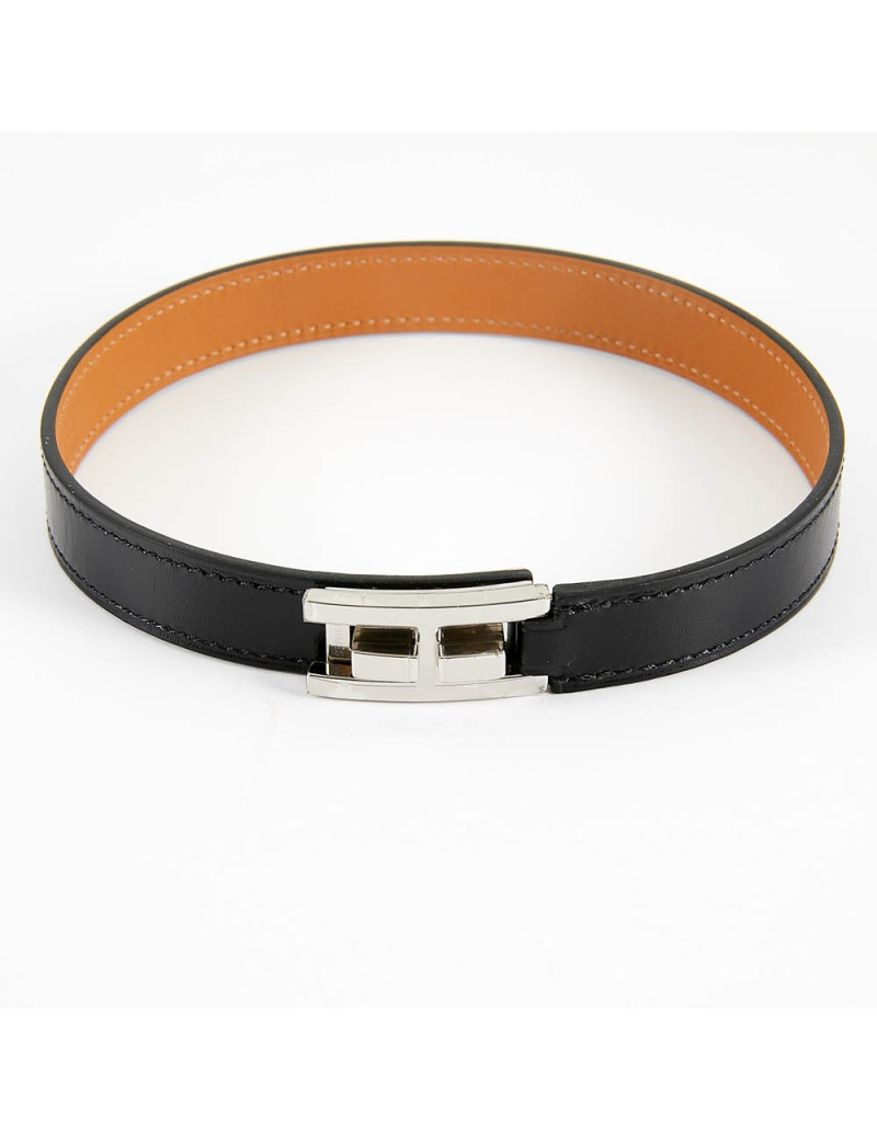 Manchette Drag HERMES veau box noir T 2