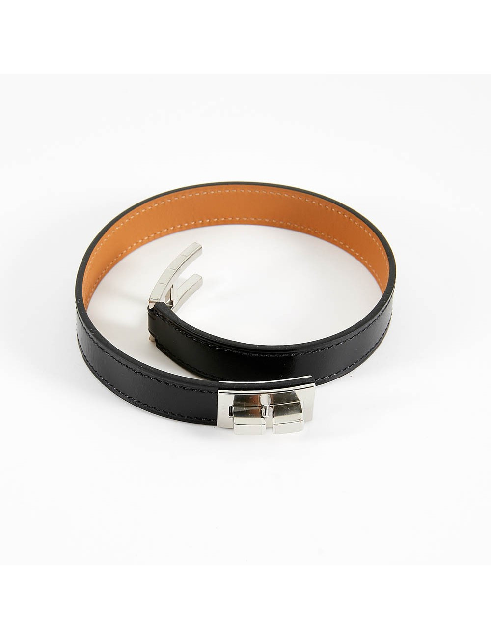 Manchette Drag HERMES veau box noir T 2