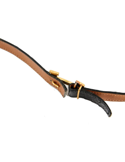 Ceinture HERMES PM alligator noir 
