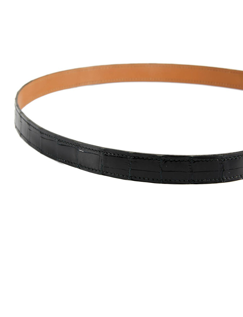 Ceinture HERMES PM alligator noir 