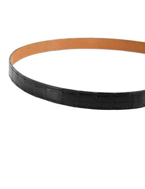 Ceinture HERMES PM alligator noir 