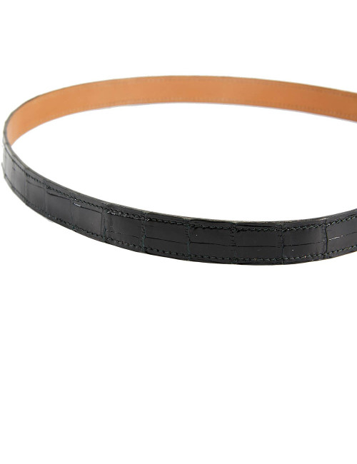 Ceinture HERMES PM alligator noir 