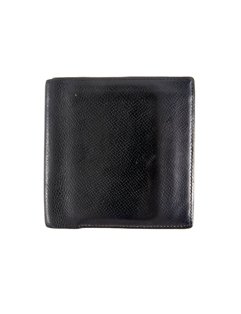 Porte-cartes HERMES cuir noir Vintage