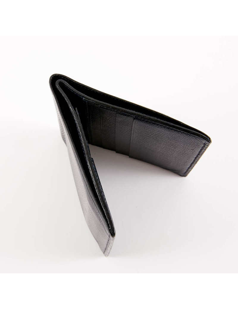 Porte-cartes HERMES cuir noir Vintage