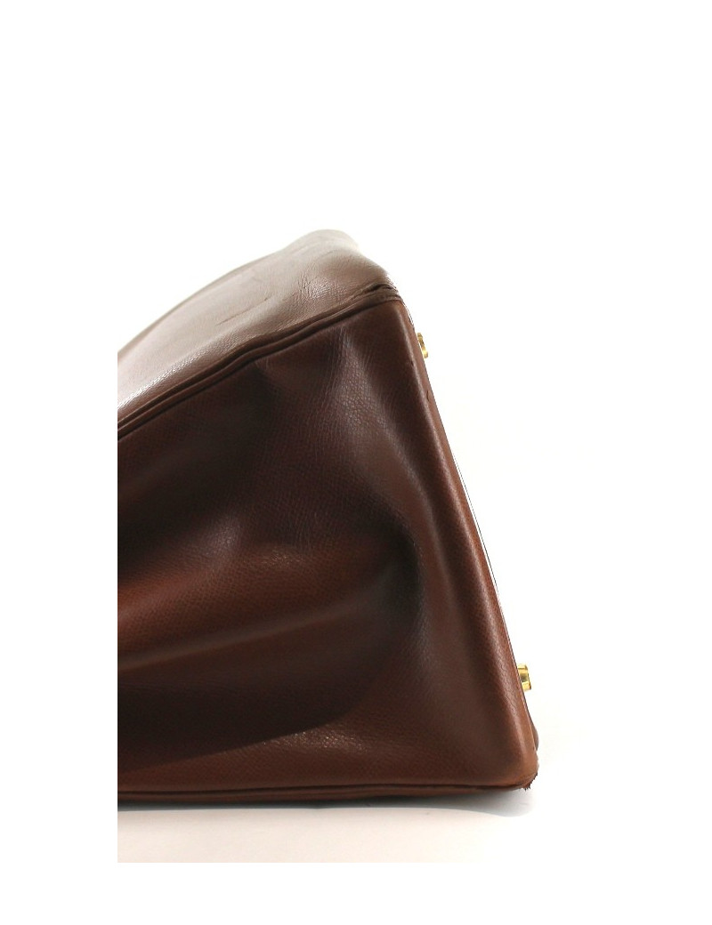 BIRKIN 35 HERMES cuir marron foncé