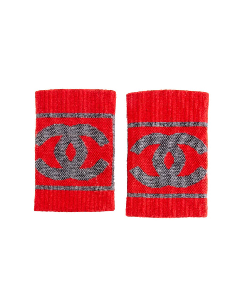 Protège-poignées CHANEL laine rouge