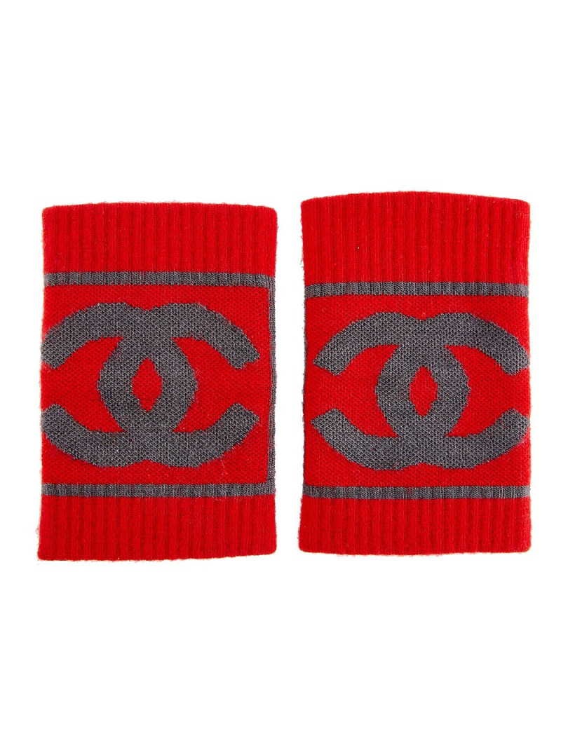 Protège-poignées CHANEL laine rouge