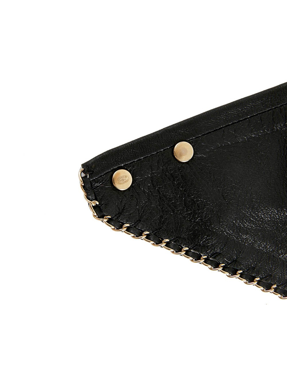 Bandana CHANEL cuir d'agneau clouté noir