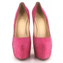 Pumps CHRISTIAN LOUBOUTIN daffodile in pink python T 40