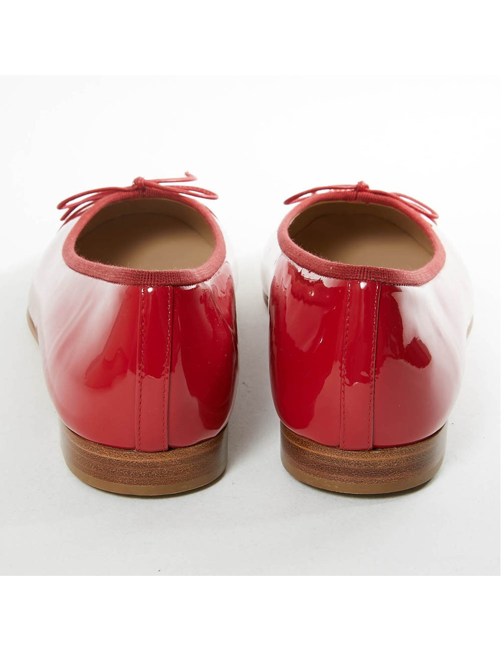 Ballerines T 39.5 CHANEL cuir verni rouge