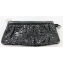 Black crocodile GUCCI pouch