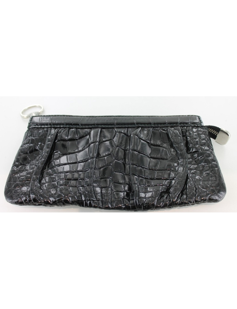 Pochette GUCCI en crococdile noir 