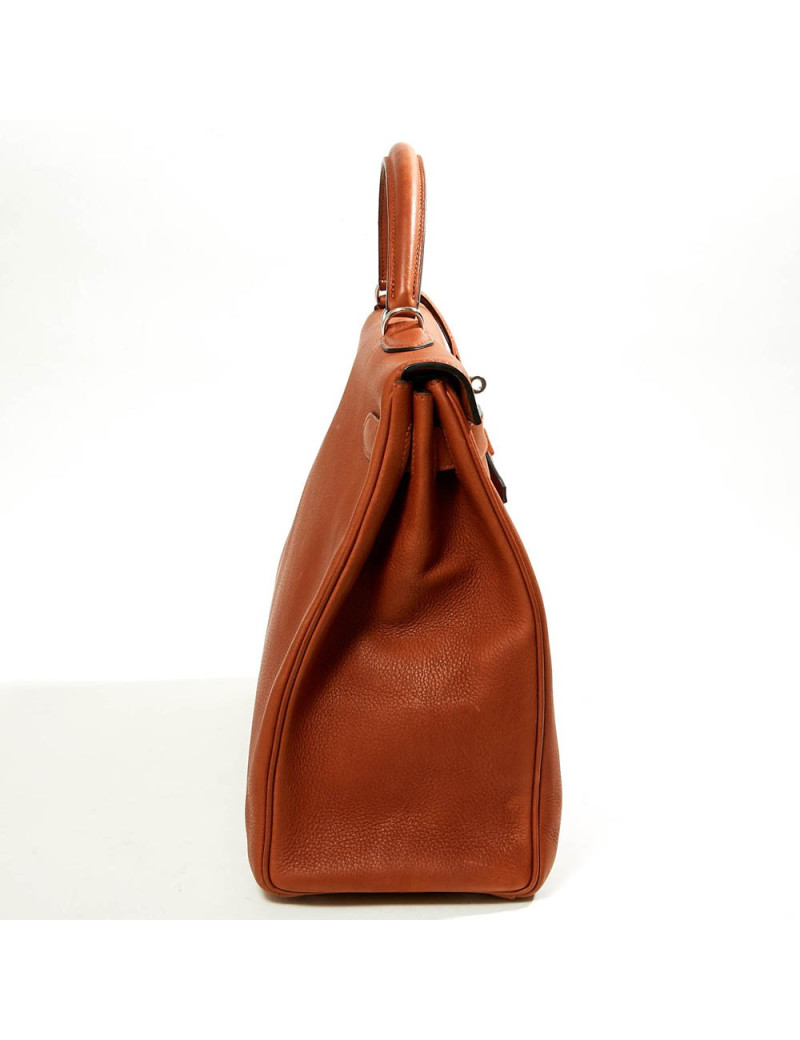 Kelly 40 HERMES cuir grainé fauve