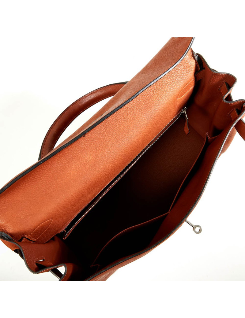 Kelly 40 HERMES cuir grainé fauve