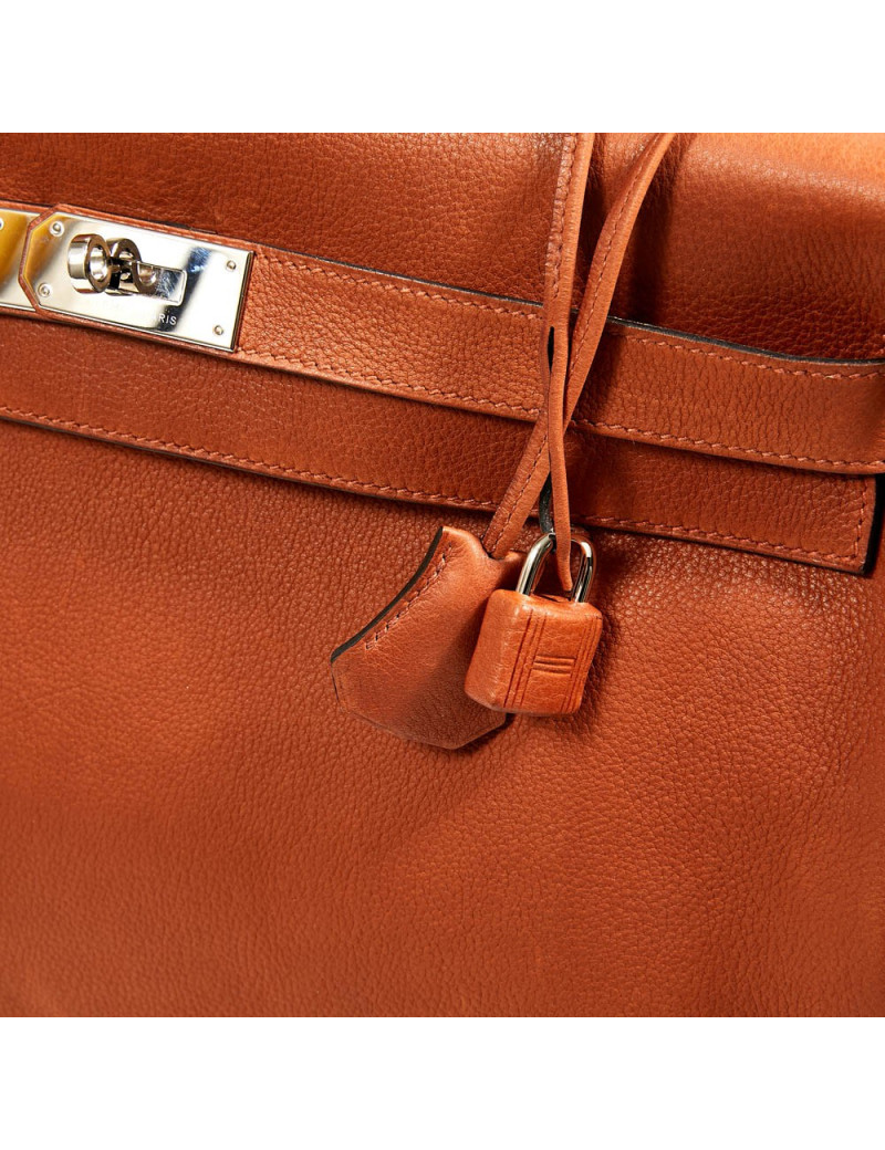 Kelly 40 HERMES cuir grainé fauve