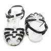 Sandales CHANEL T 36.5 noir et blanc