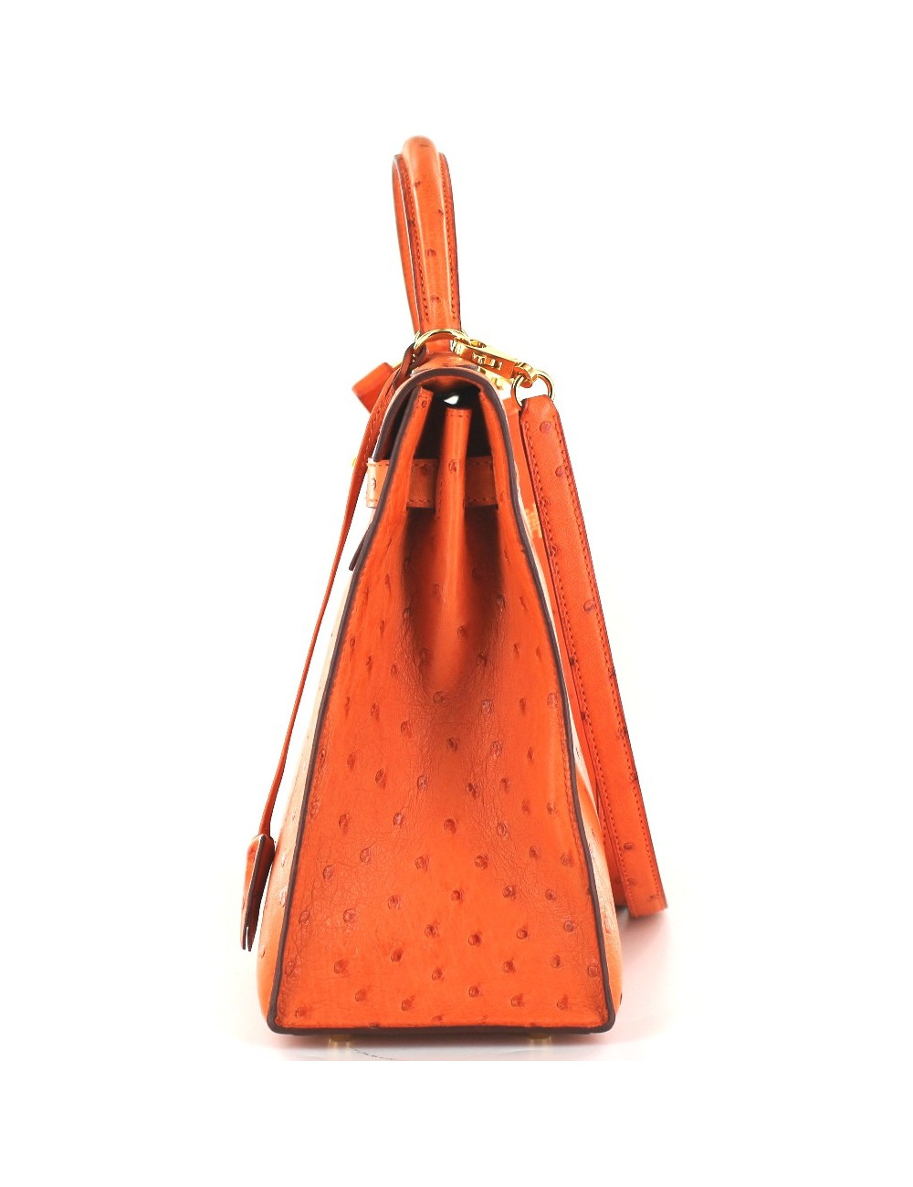 KELLY 32 HERMES en autruche orange