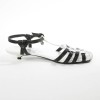 Sandales CHANEL T 36.5 noir et blanc