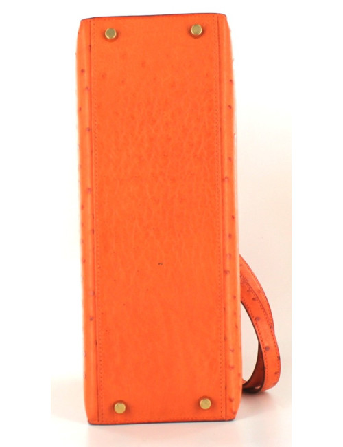 KELLY 32 HERMES en autruche orange