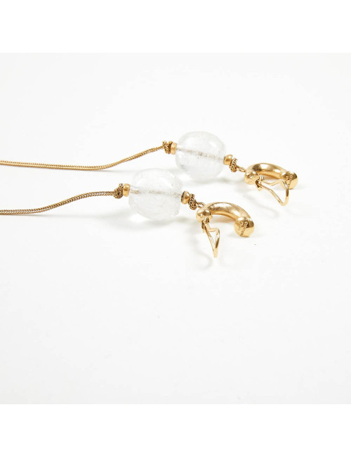 Boucles d'oreille GOOSSENS cristal de roche