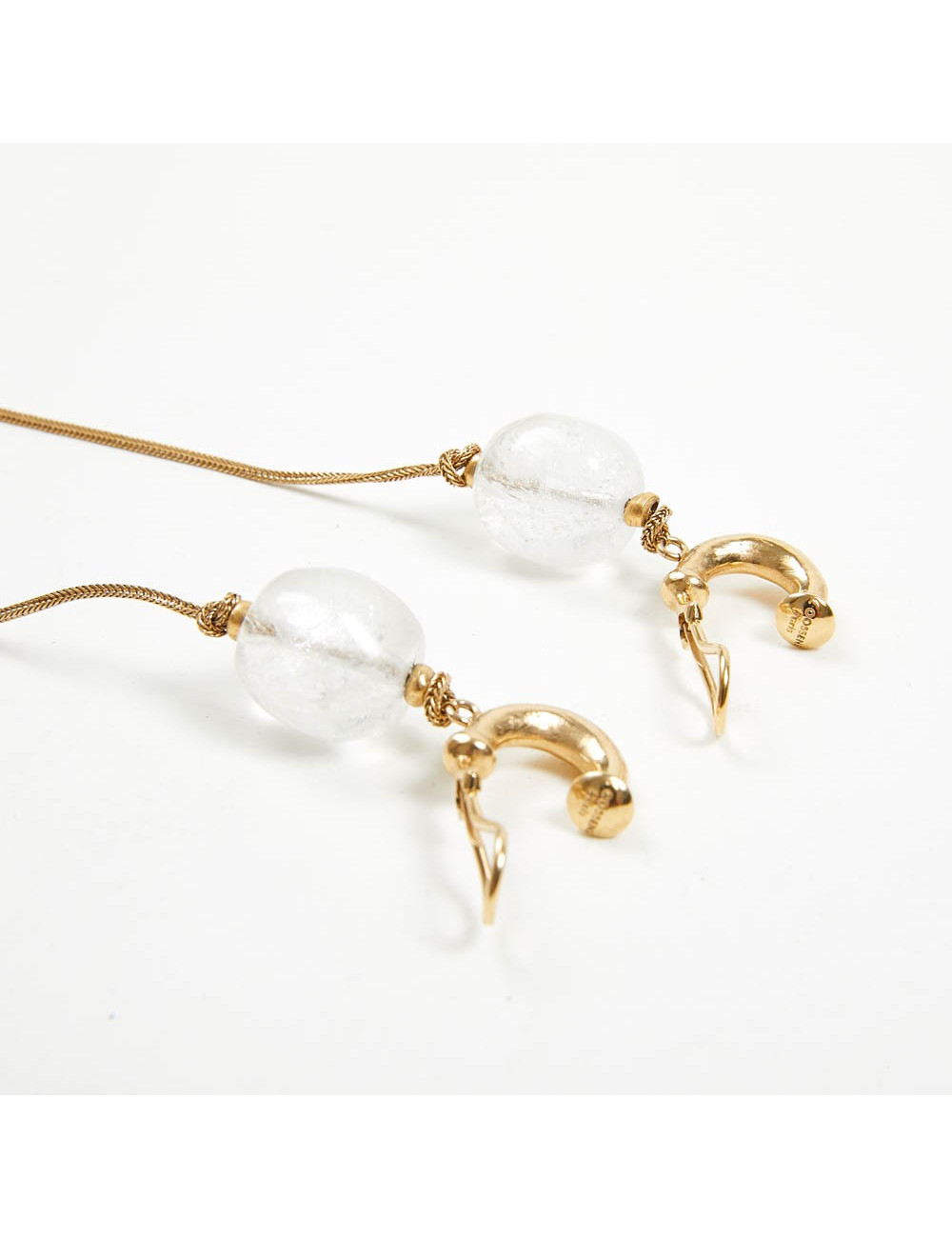 Boucles d'oreille GOOSSENS cristal de roche