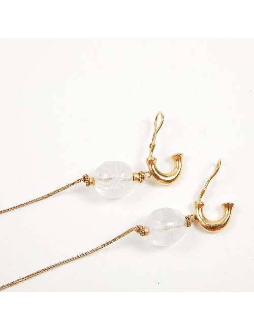 Boucles d'oreille GOOSSENS cristal de roche