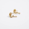 Boucles d'oreille clips motif animalier doré