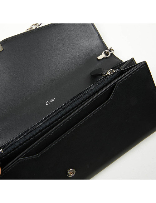 Portefeuille CARTIER cuir lisse noir