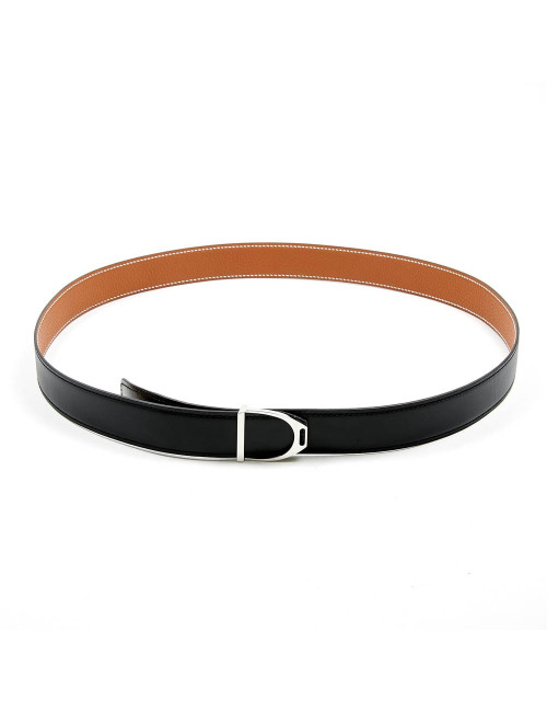 Ceinture HERMES T M réversible Homme