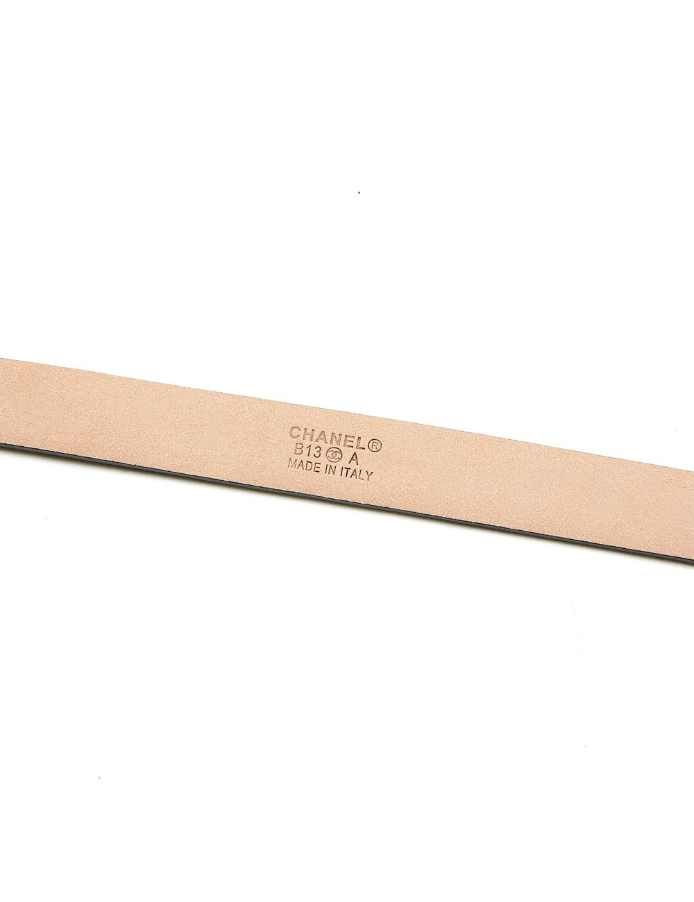 Ceinture fine CHANEL cuir d'agneau noir