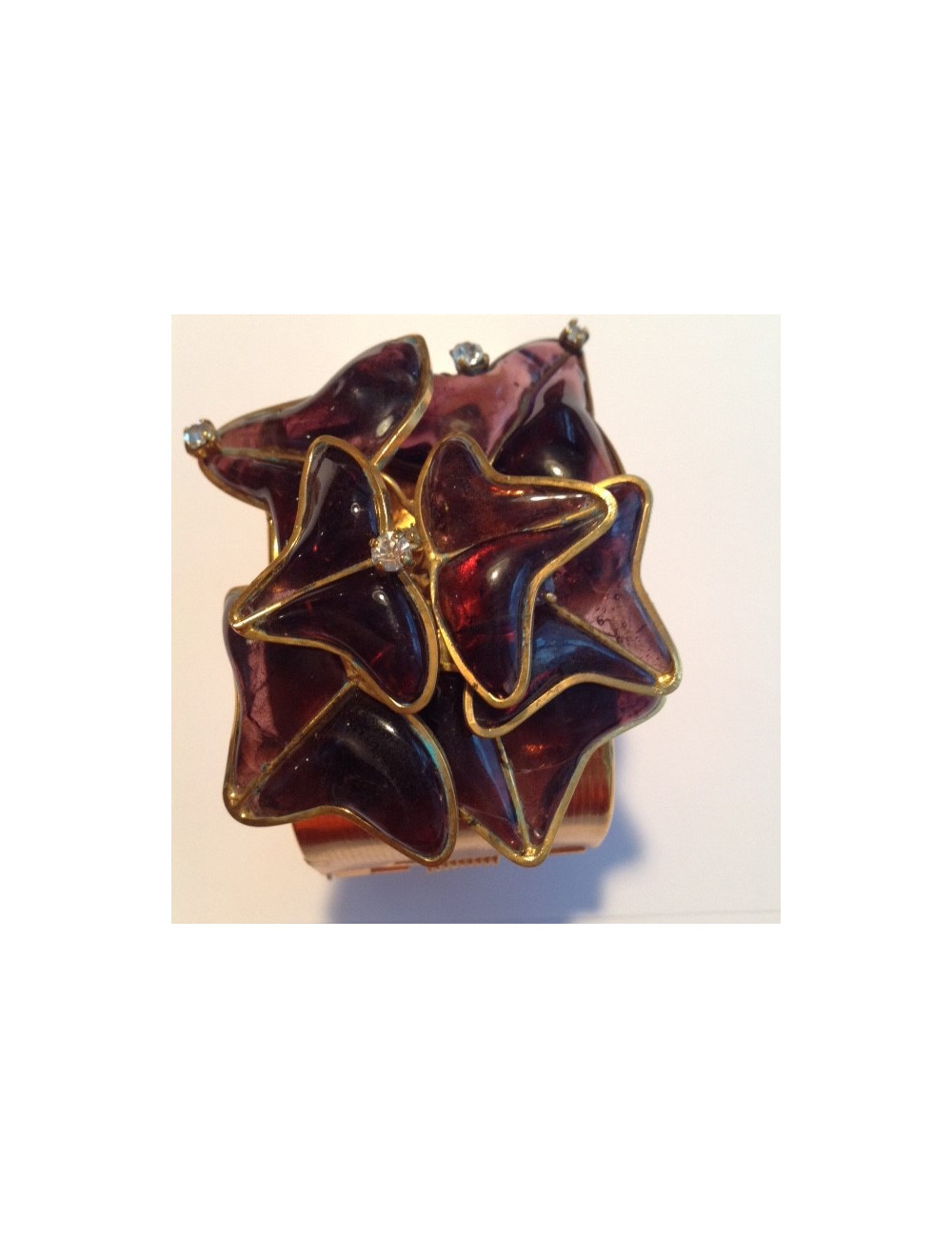 MARGUERITE DE VALOIS amethyst molten glass cuff