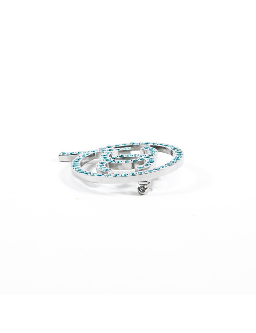 Broche CHANEL cristal bleu