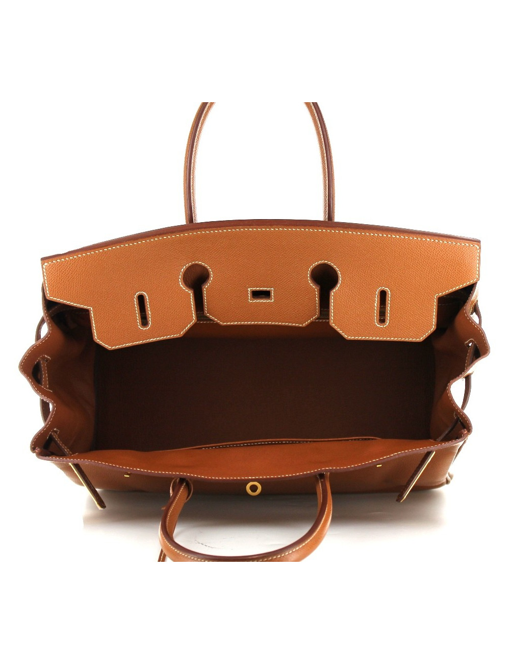 BIRKIN 35 HERMES cuir Epsom Cognac bijouterie dorée
