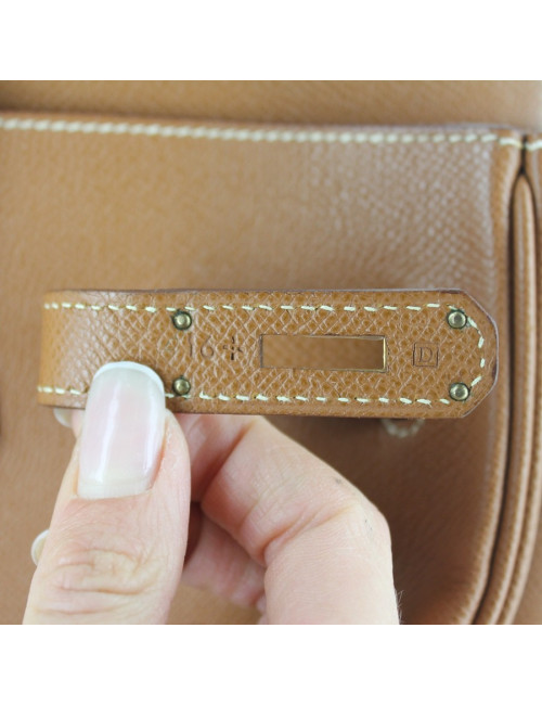 BIRKIN 35 HERMES cuir Epsom Cognac bijouterie dorée