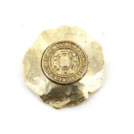 Broche BALMAIN vintage en métal doré 