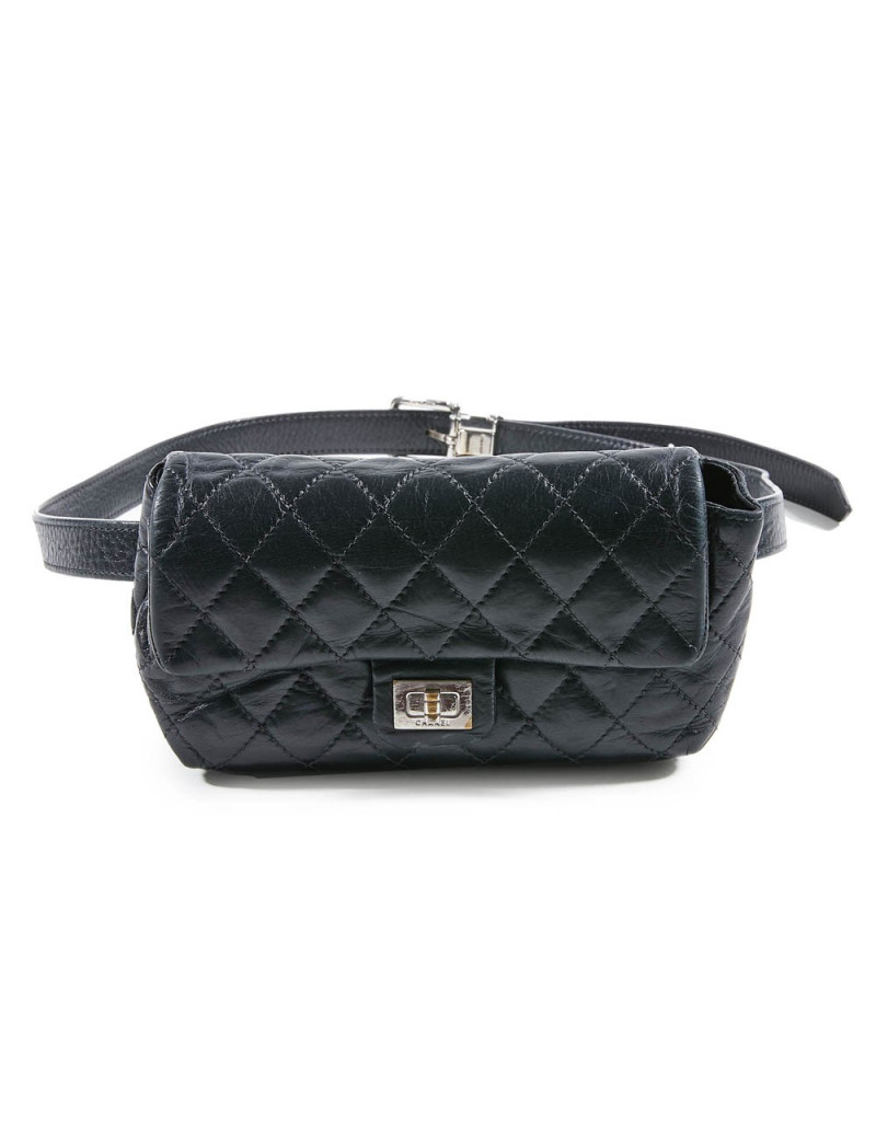 Ceinture Pochette CHANEL cuir matelassé noir