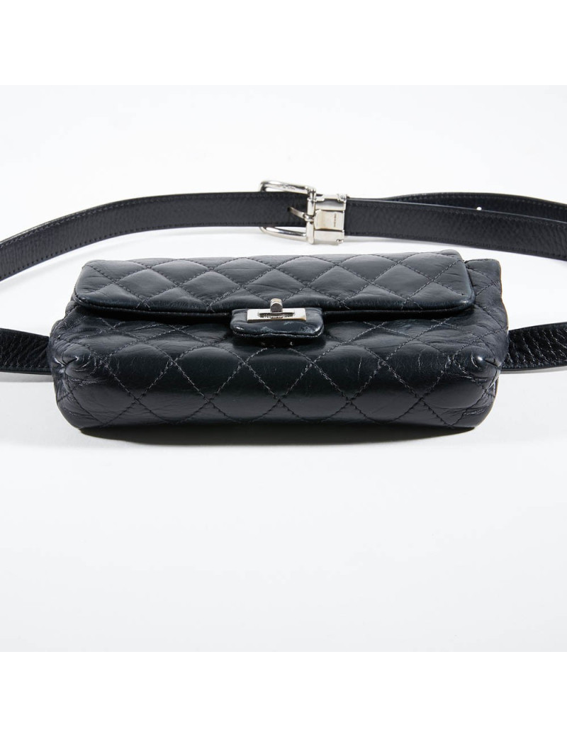 Ceinture Pochette CHANEL cuir matelassé noir