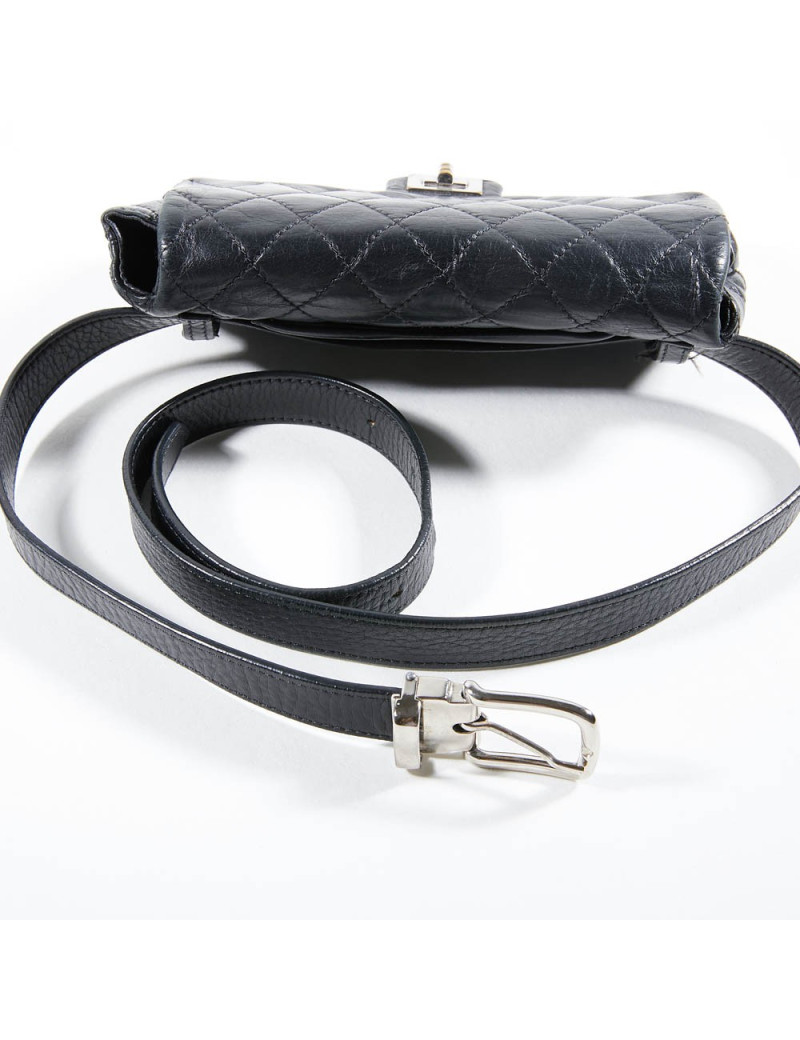 Ceinture Pochette CHANEL cuir matelassé noir