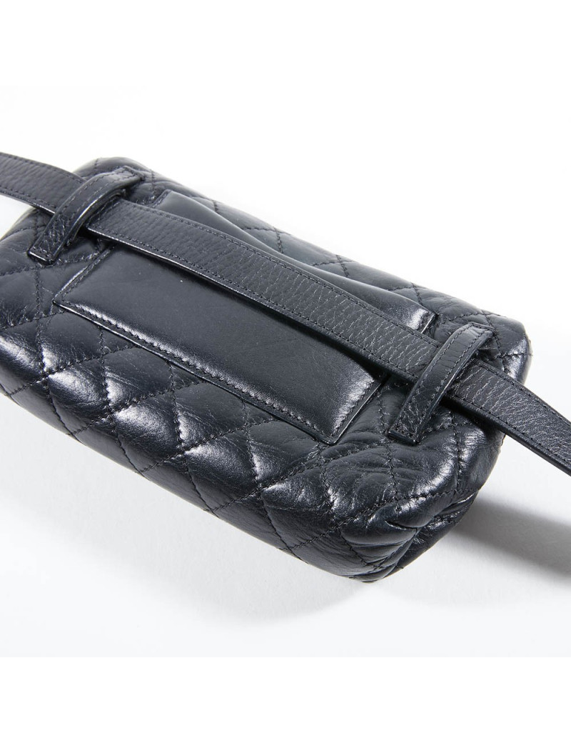 Ceinture Pochette CHANEL cuir matelassé noir