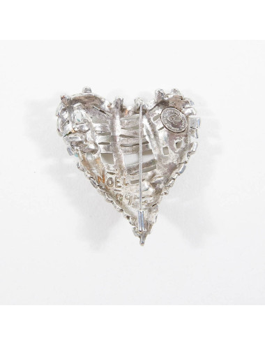 Broche CHRISTIAN LACROIX Coeur métal pierre turquoise 2