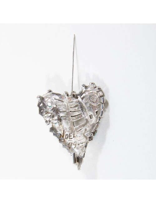 Broche CHRISTIAN LACROIX Coeur métal pierre turquoise