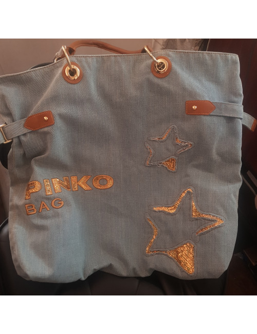 Sac en jean PINKO paillettes dorés
