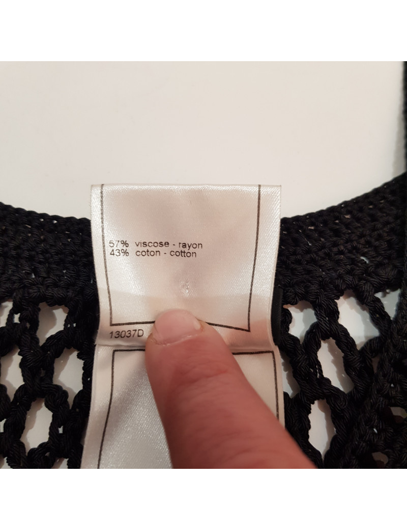 Top CHANEL T 36 en maille noire