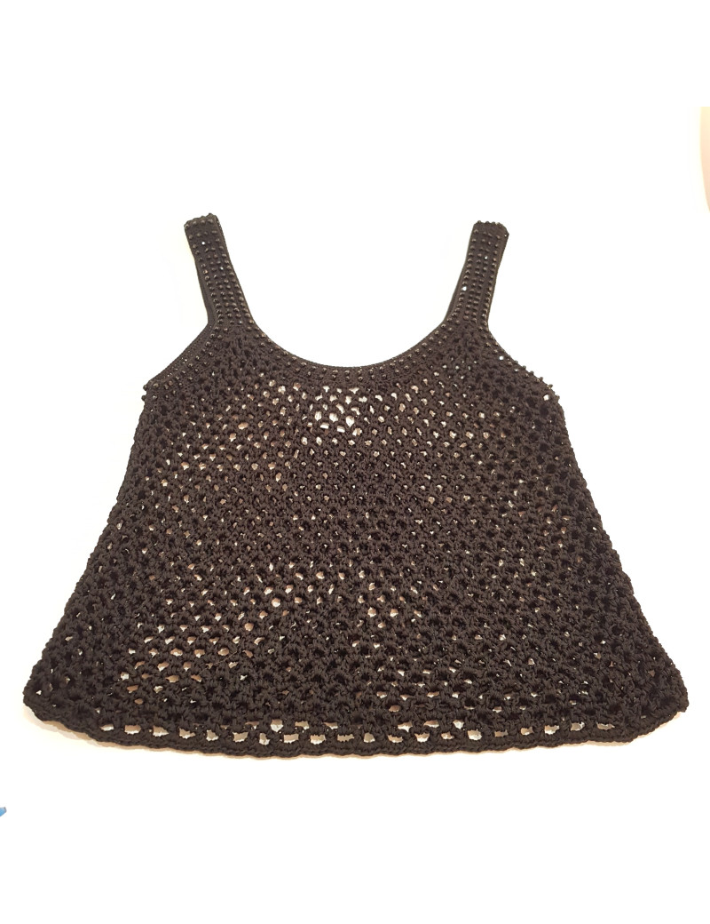 Top CHANEL T 36 en maille noire