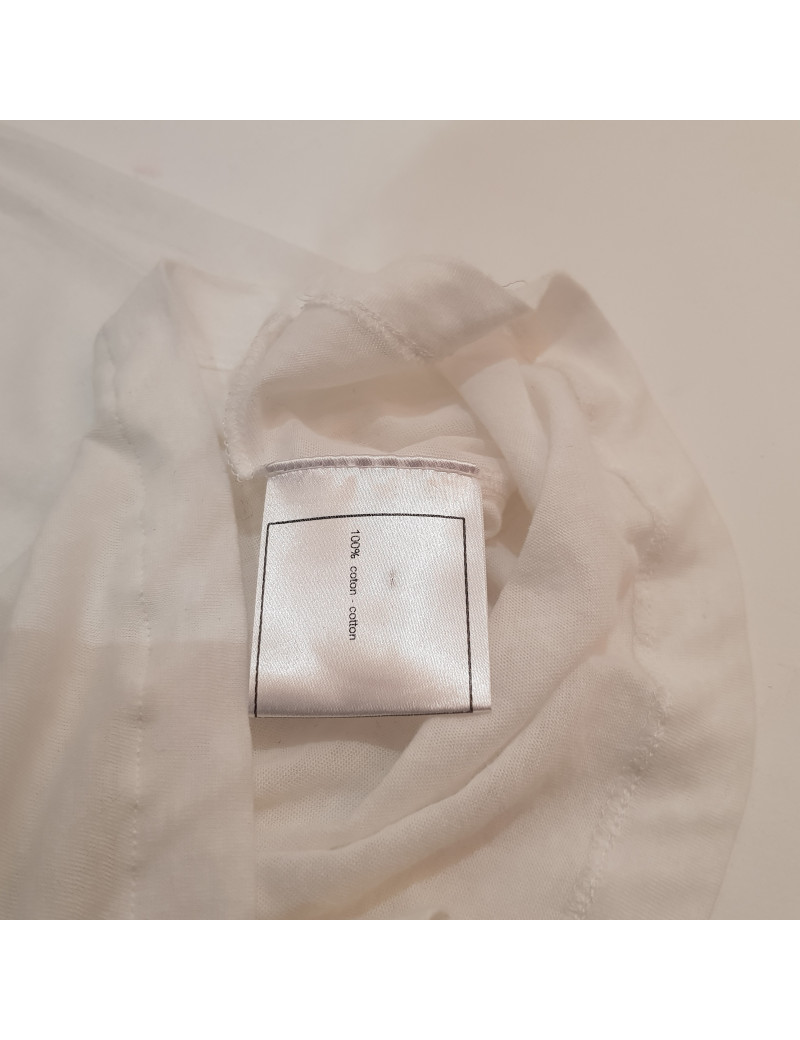 T-shirt T 34 CHANEL coton blanc chaines et brillants 