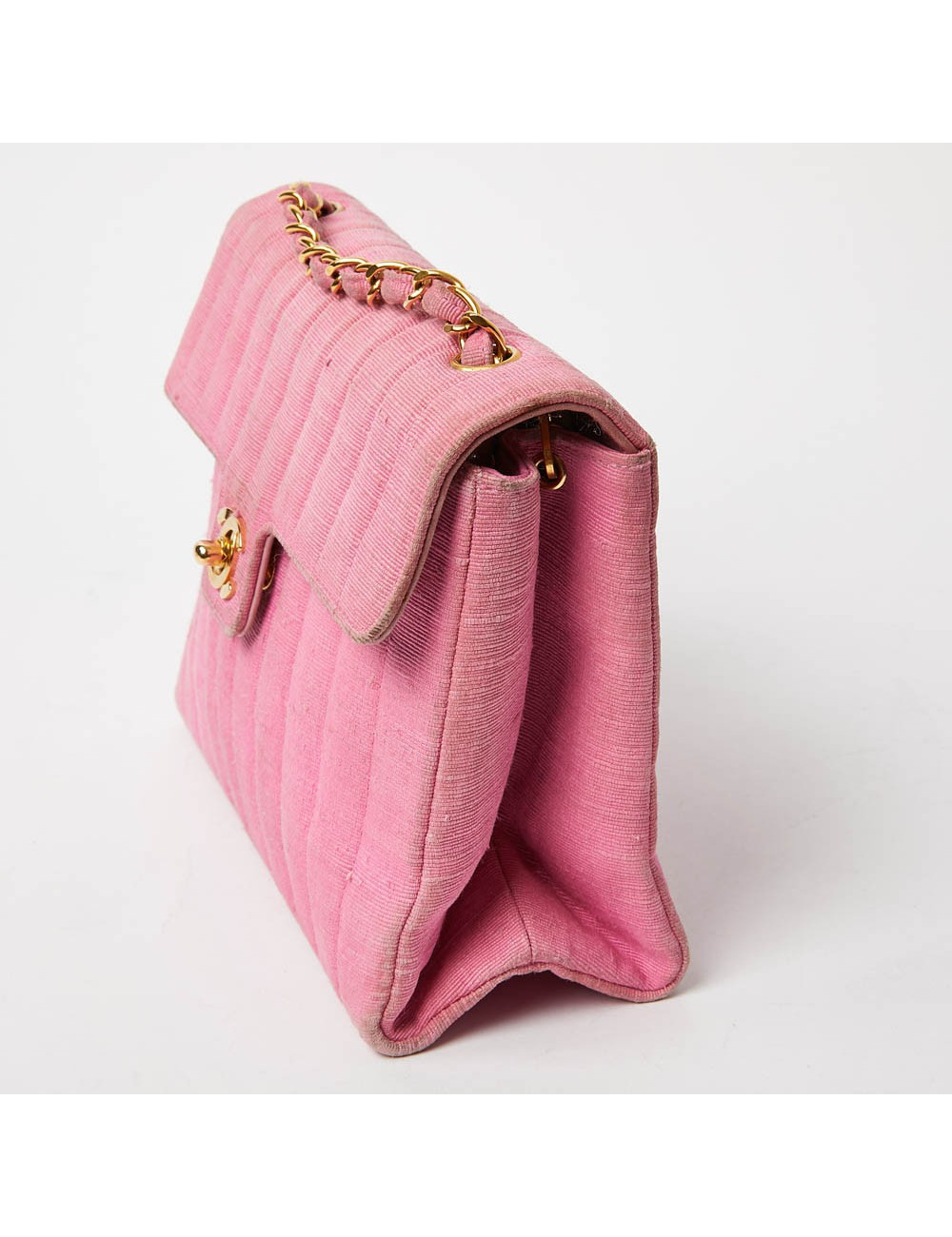 Sac CHANEL en ottoman rose